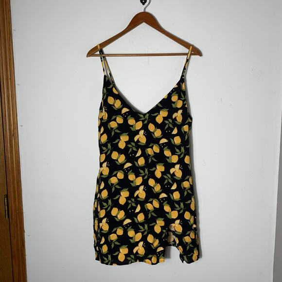 Womens Reformation Marlowe Lemon Print Slip Dress Size M EUC! - Picture 2 of 3